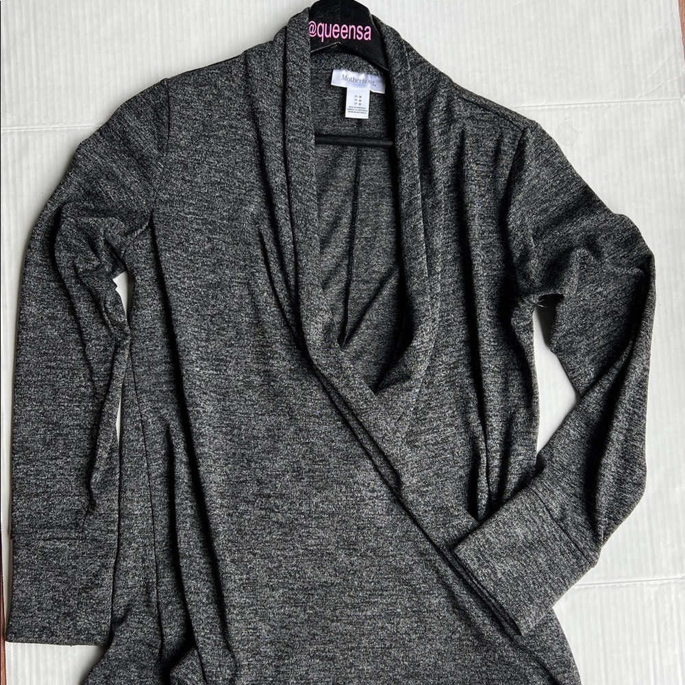 Motherhood Nursing Top Charcoal Knit